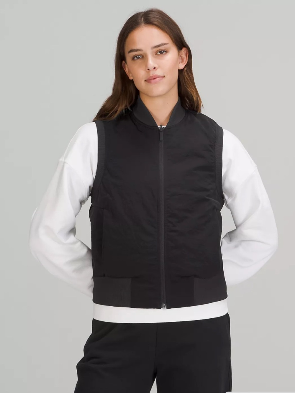 Lululemon Lightweight Reversible Insulated Puffer Vest Black Size 6 Full Zip